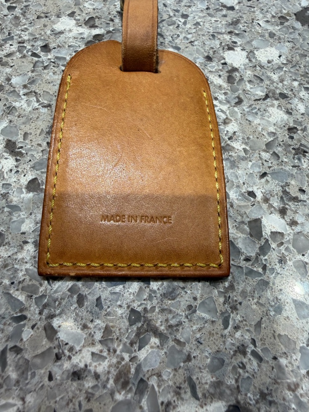 Louis Vuitton Brown Leather Luggage Tag with Adjustable Strap - Picture 3 of 6